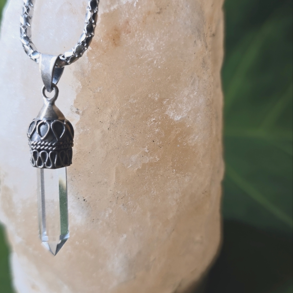 925 Signed BALI Crystal Pendant
